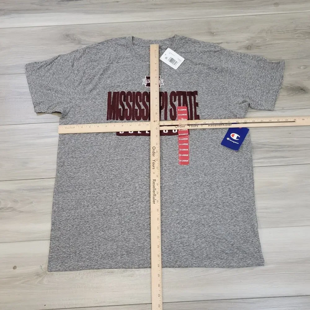 Champion T-Shirt Men's XL Gray Mississippi State Bulldog New - Picture 7 of 9